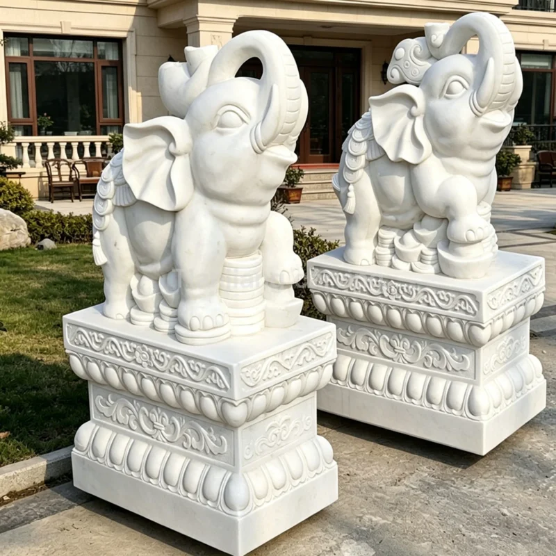 1ca6d0c0-007b-487a-92a6-e5498fd65289.webp White marble Yuanbao Ruyi stone carving ornaments (pair)