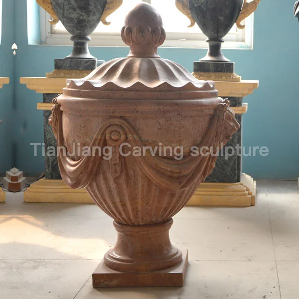 278ab4f4-c123-4027-8fbd-15aa54fd59b0.webp Red Travertine European Style Stone Carved Flower Bowl with Cover