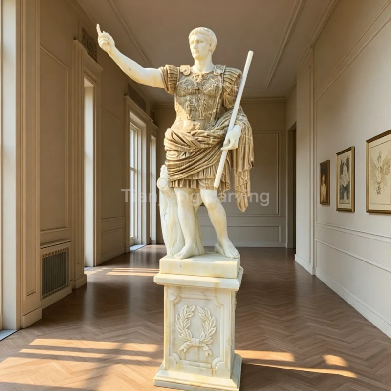 32c919b3-c2dc-45ee-af66-0e4d1a8de3f6.webp Marble statue of Roman Emperor Augustus