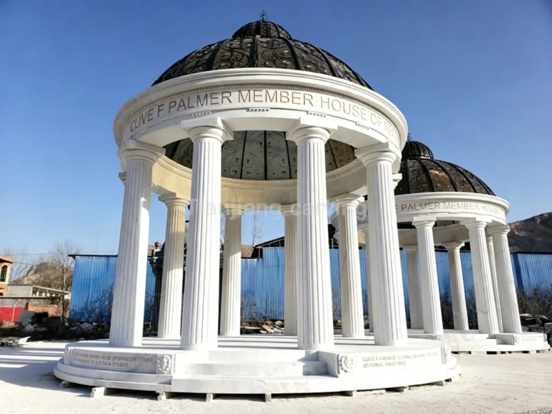 3e4e8c7d-08de-49e5-99a8-3a86ffb2e95b.webp White marble European-style Roman column pavilion (wrought iron dome style)