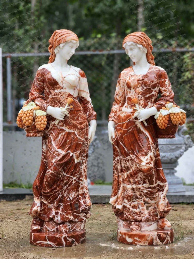 40211805-b736-4a12-871a-1c4decc977ab.webp Colored marble grape-picking girl sculptures (pair)