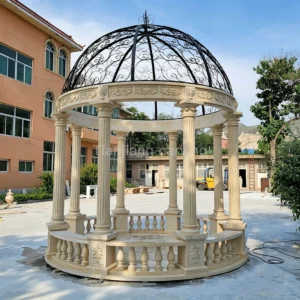 Beige European-style stone pavilion