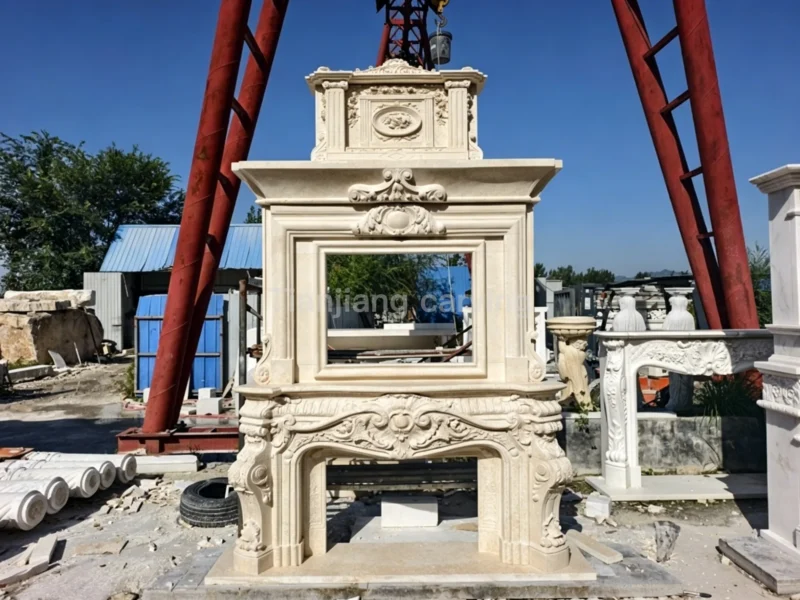 5f266bff-969f-48f3-b5a8-8a86d779c7e9.webp Beige marble European-style double-layer carved split fireplace