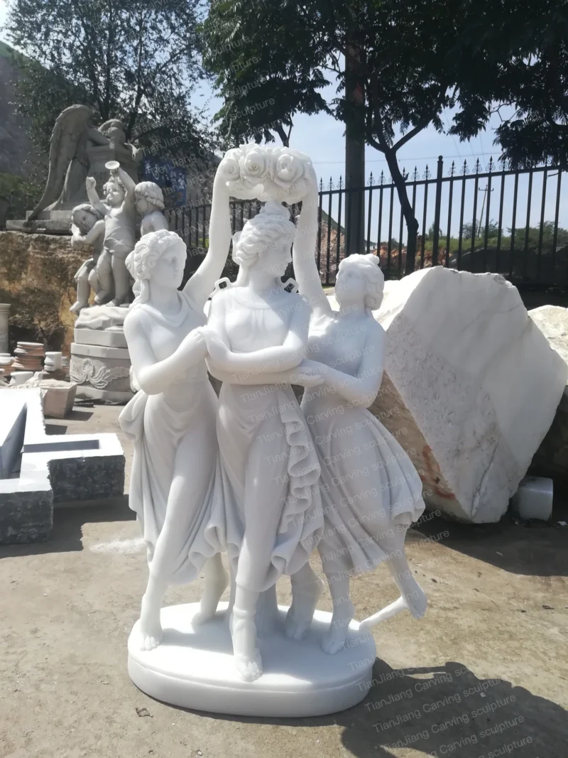 6307ef5a-2d80-458e-a4bc-edc40db46ccb.webp White marble European style three beauties/three sisters sculpture