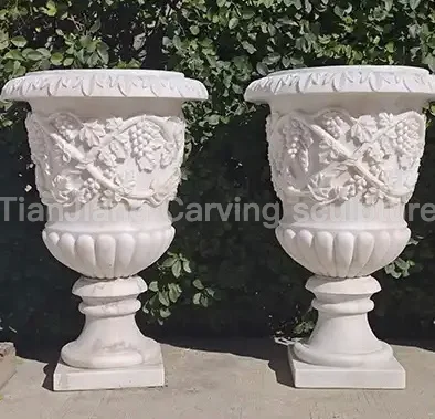 645ddeb9-9009-4ad1-8b4a-0d83595a72e8.webp White marble European style grape grain stone carved flower bowl