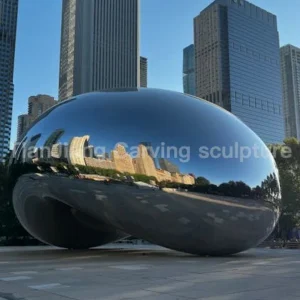 Stainless steel mirror cloud gate sculpture