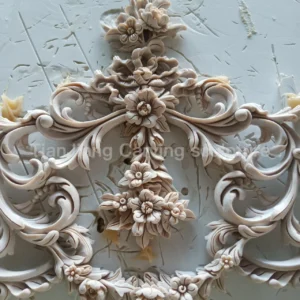 European rococo style floral curly grass relief ornaments
