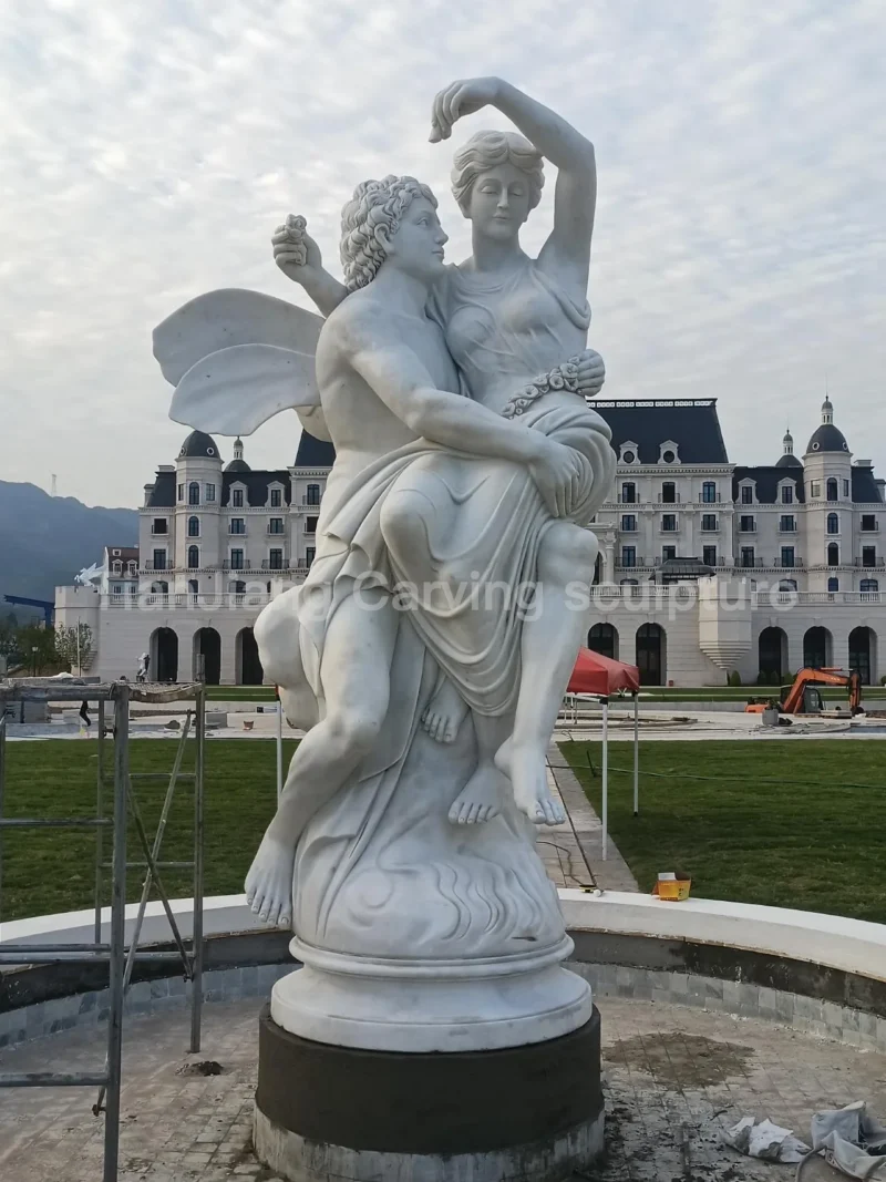 European classic "Pluto kidnaps Persephone" marble sculpture