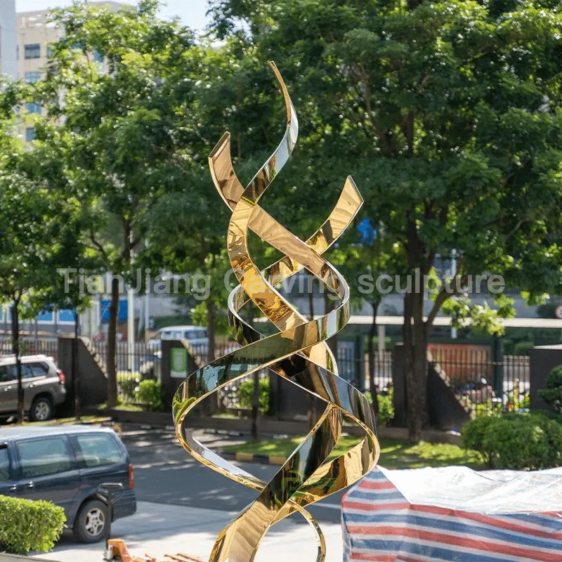 d1a0afee-0cae-48d9-8c14-bf267d9b617f.webp Stainless steel mirror gold DNA double helix sculpture