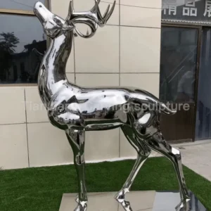 Stainless Steel Mirror Deer Sculpture